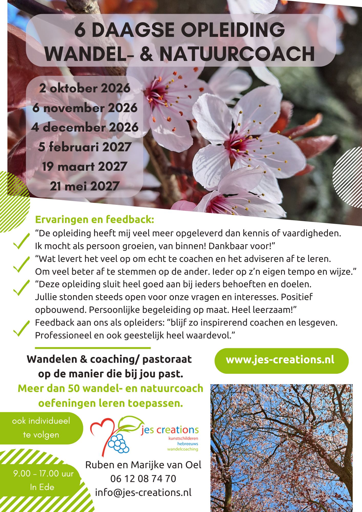 Flyer 6 daagse opleiding wandel natuurcaoching sept 2026