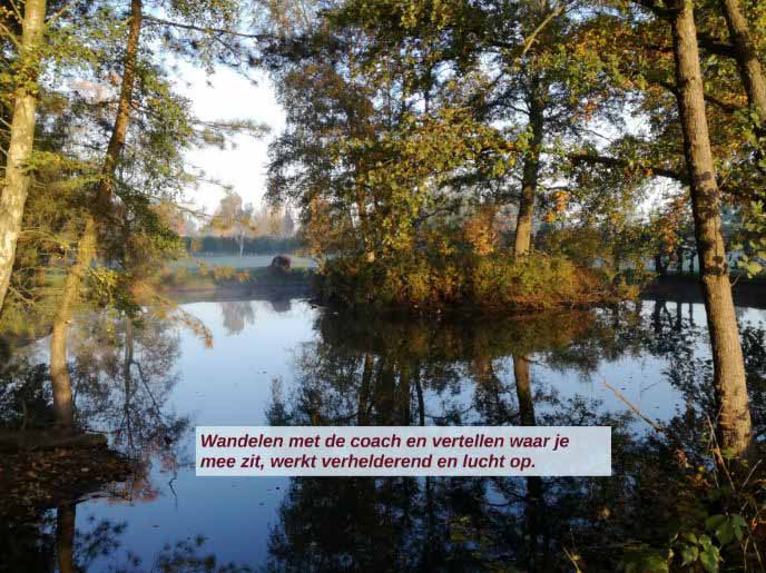 wandelen met je coach lucht op